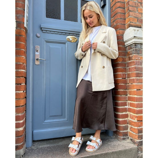 COPENHAGEN SHOES BE MY GUEST SUEDE Slippers 0401 SAFARI/OFF WHITE