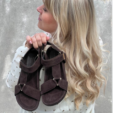 COPENHAGEN SHOES CARRIE SUEDE Sandalen 129 DARK BROWN SUEDE