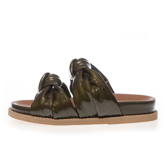 COPENHAGEN SHOES JUST THEN PATENT Slippers 0143 GREEN PATENT
