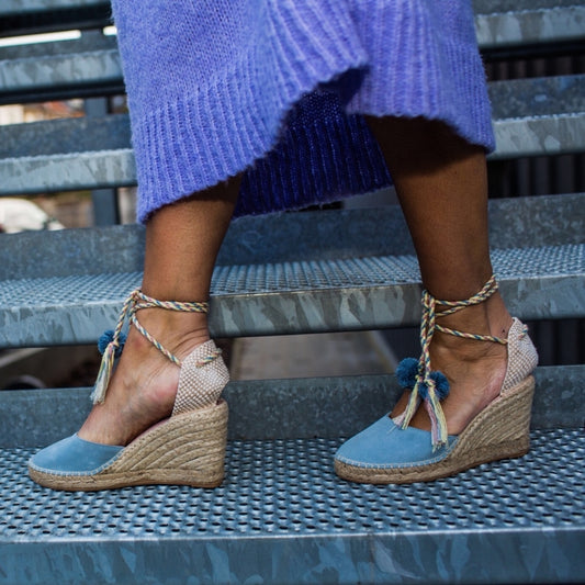 COPENHAGEN SHOES Sienna Copenhagenshoes by Josefine Valentin Keilsandalen 360 Baby blue