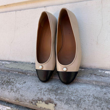 COPENHAGEN SHOES THE NEW PEARL BALLERINA Ballerinas 0007 BLACK / NUDE