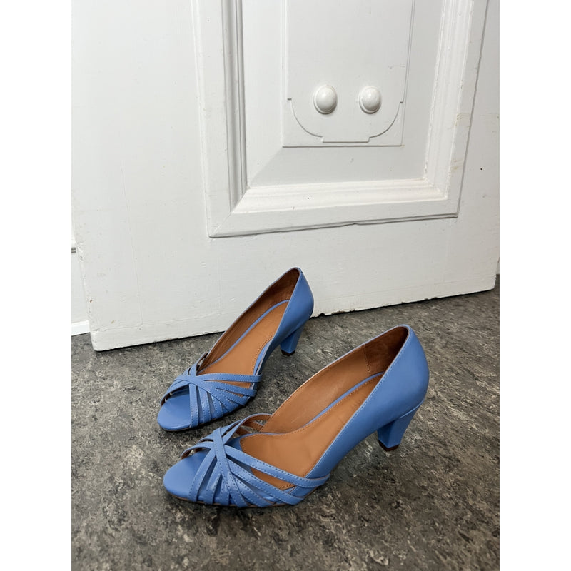 COPENHAGEN SHOES ALL I NEED LEATHER Heels 1202 ELECTRIC BLUE