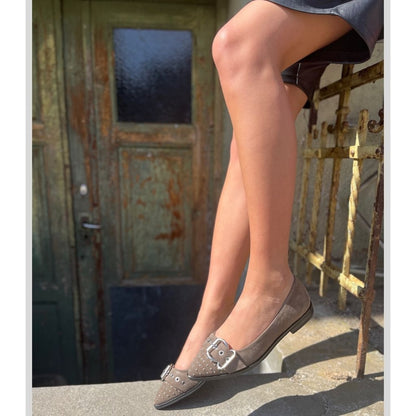 COPENHAGEN SHOES AS THE MOVE SUEDE Ballerinas 0027 GREEN