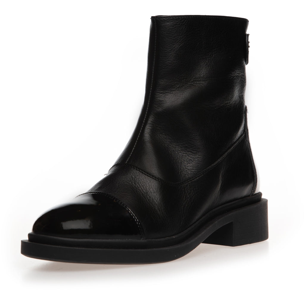 COPENHAGEN SHOES AS YOU SEE - PATENT TOE Stiefel 00010 BLACK W/PATENT TOE
