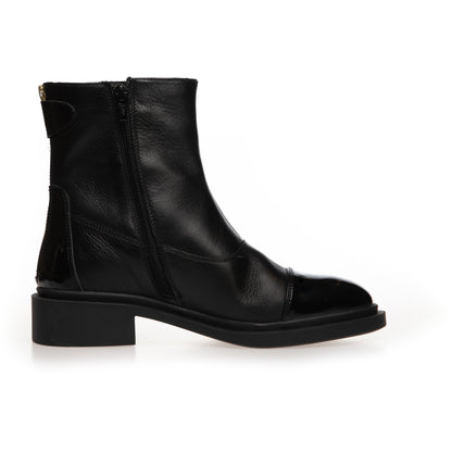 COPENHAGEN SHOES AS YOU SEE - PATENT TOE Stiefel 00010 BLACK W/PATENT TOE