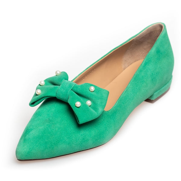 Copenhagen Shoes by Josefine Valentin BE GOOD PEARLS Loafer 0027 GREEN