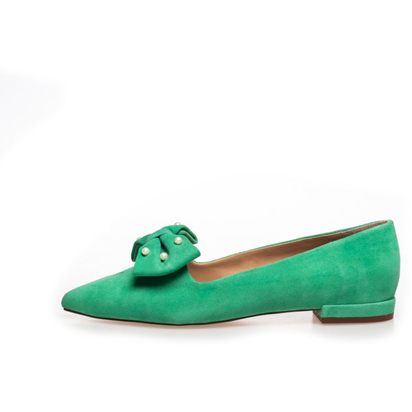 Copenhagen Shoes by Josefine Valentin BE GOOD PEARLS Loafer 0027 GREEN