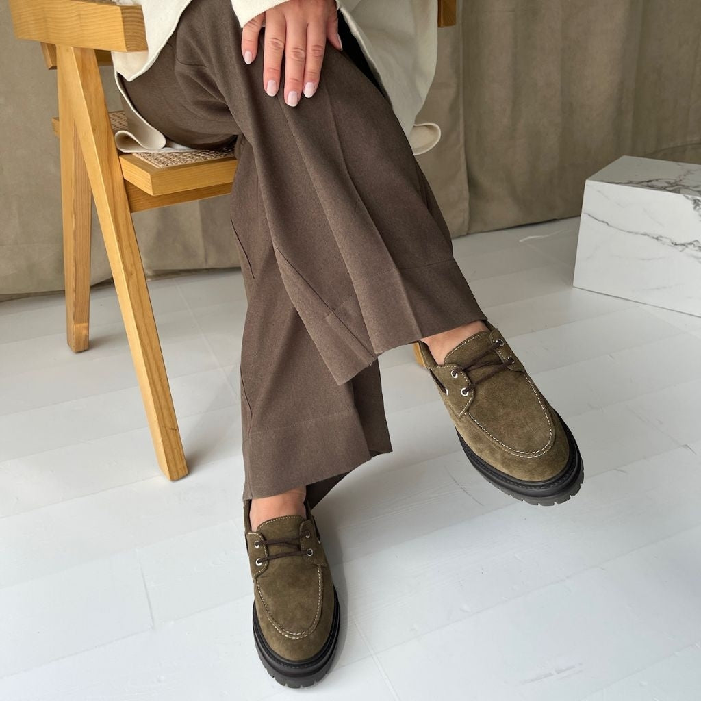 COPENHAGEN SHOES BE PREPARED Boat Shoe 0581 KHAKI