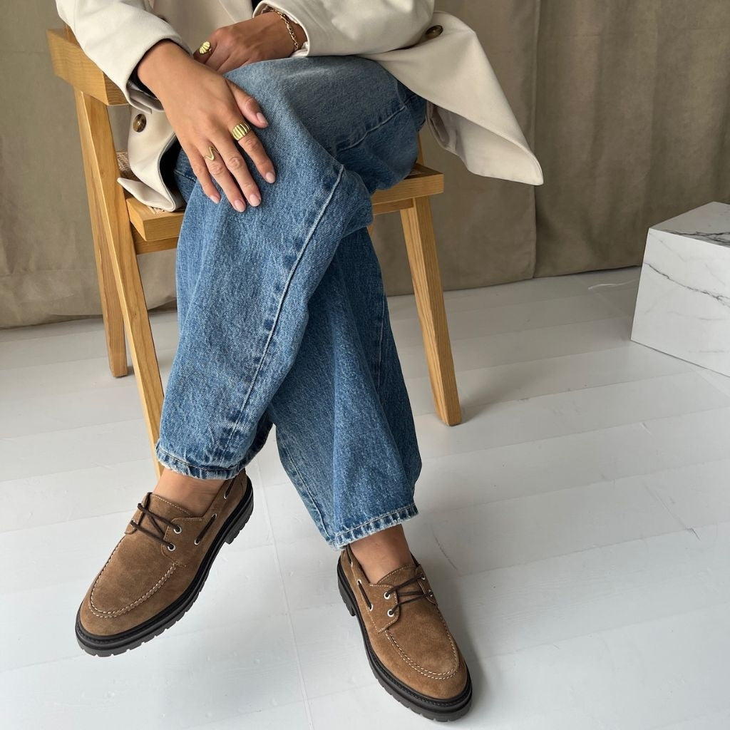 COPENHAGEN SHOES BE PREPARED Boat Shoe 125 TAN
