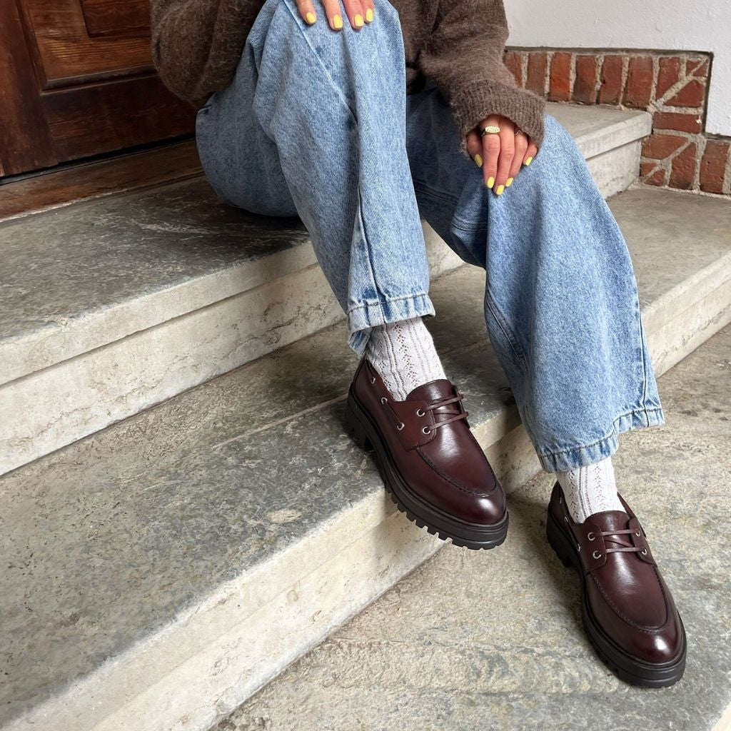 COPENHAGEN SHOES BE PREPARED Boat Shoe 0012 BROWN