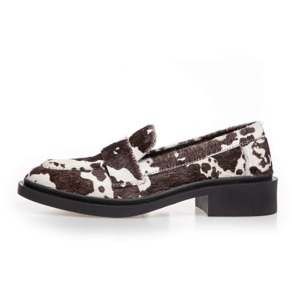 COPENHAGEN SHOES CELINA Loafer 0109 WHITE/BROWN