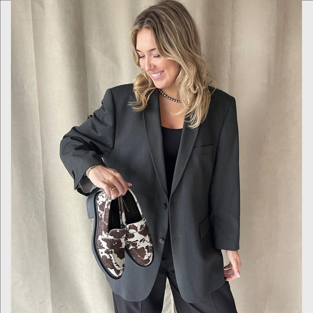 COPENHAGEN SHOES CELINA Loafer 0109 WHITE/BROWN