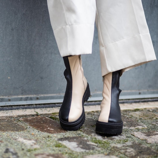 COPENHAGEN SHOES COMBINATIONS Stiefel 0010 BLACK/BEIGE