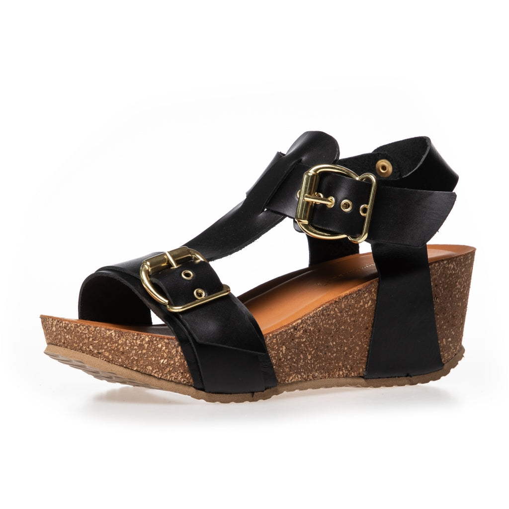 COPENHAGEN SHOES DANCE AND SMILE Keilsandalen 0001 BLACK