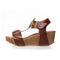 COPENHAGEN SHOES DANCE AND SMILE Keilsandalen 0241 COGNAC