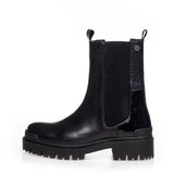 COPENHAGEN SHOES DAY DREAMING Boot 1207 BLACK W/PATENT HEEL