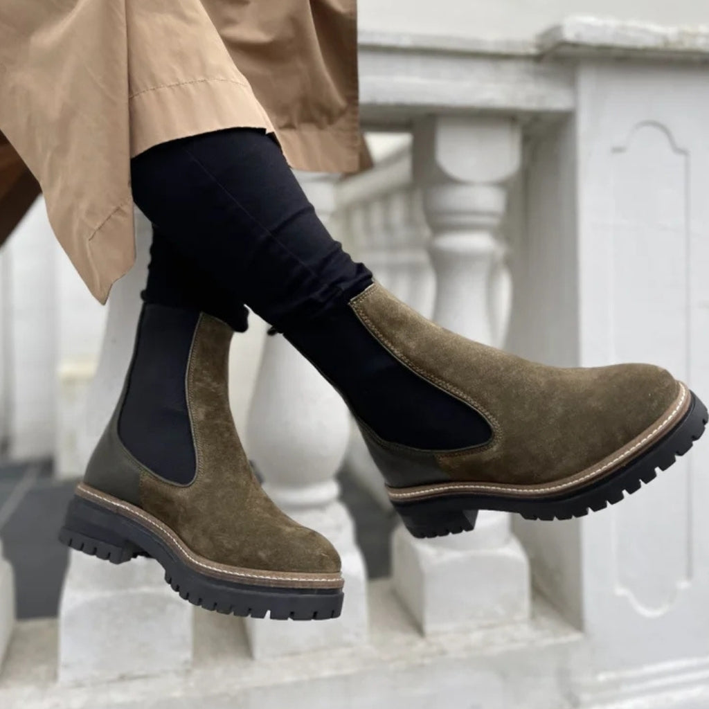COPENHAGEN SHOES FALL 21 Suede Stiefel 099 Army