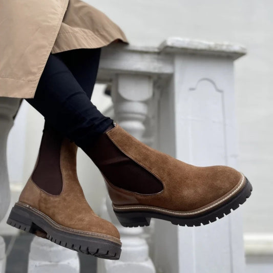 COPENHAGEN SHOES FALL 21 Suede Stiefel 112 Cognac