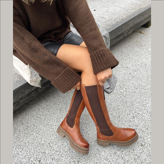 COPENHAGEN SHOES FOLLOW ME Long boot 0241 COGNAC