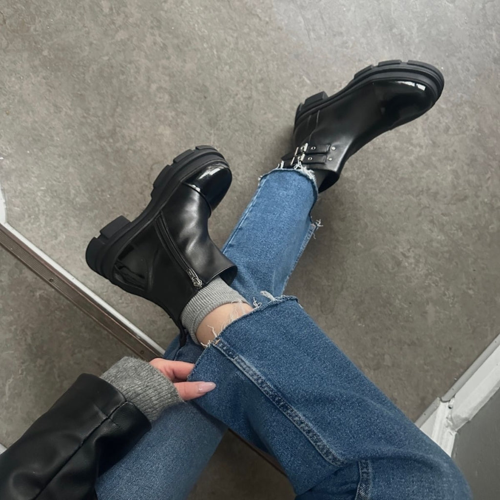 COPENHAGEN SHOES FOLLOW THE WAY Stiefel 038 Black patent