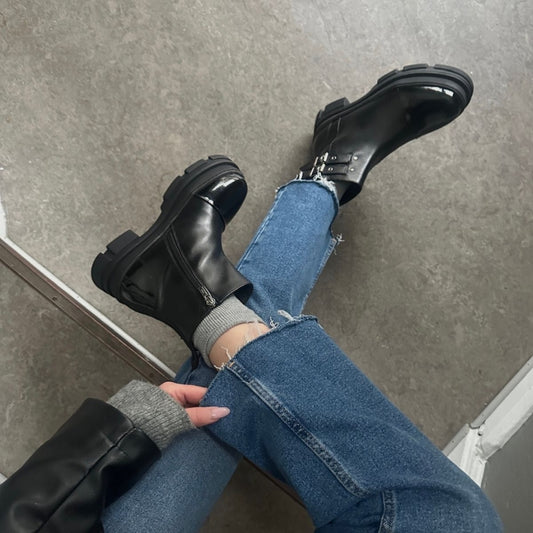 COPENHAGEN SHOES FOLLOW THE WAY Stiefel 038 Black patent