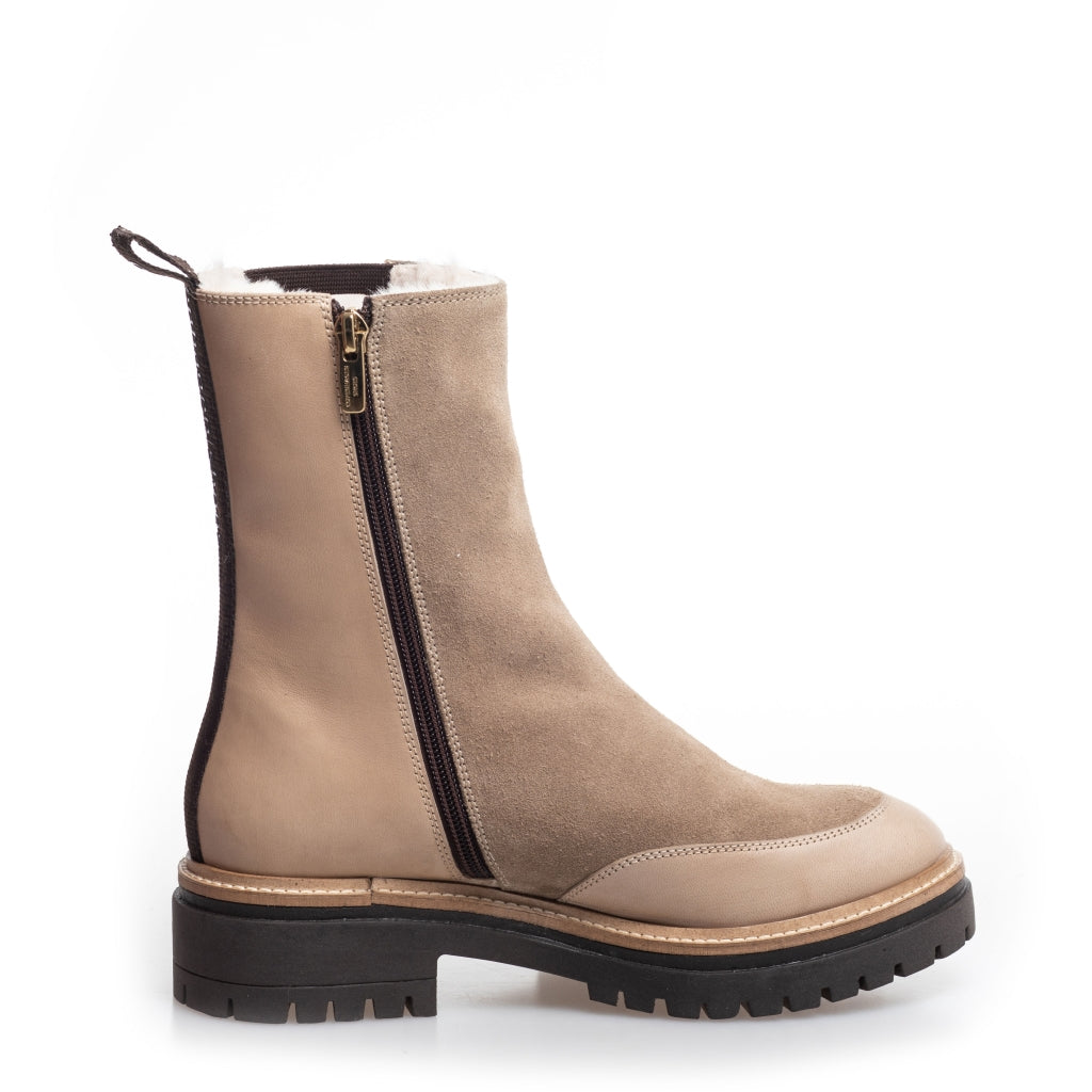 COPENHAGEN SHOES FOXY SUEDE Stiefel 120 IVORY
