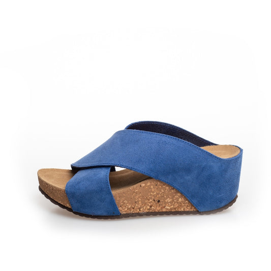 COPENHAGEN SHOES FRANCES 22 Suede Slippers 00071 ELECTRIC BLUE (U-50)