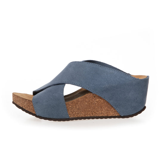 COPENHAGEN SHOES FRANCES 23 Suede Keilsandalen 00061 JEANS U38