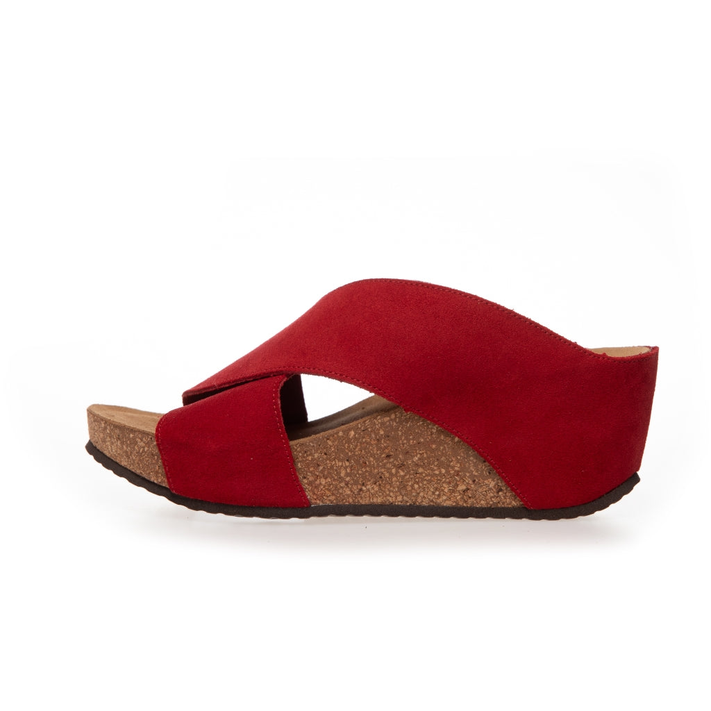 COPENHAGEN SHOES FRANCES 23 Suede Keilsandalen 0016 RED