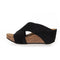 COPENHAGEN SHOES FRANCES 23 Suede Keilsandalen 0001 BLACK