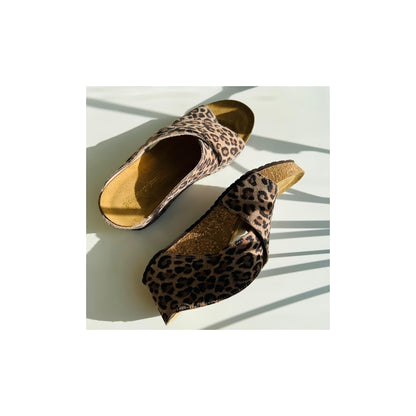 COPENHAGEN SHOES FRANCES LEOPARD 23 Keilsandalen 048 Brown leopard