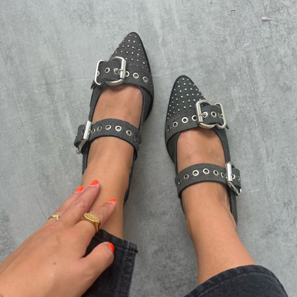 COPENHAGEN SHOES FUTURE VIBES Ballerinas 0262 BLACK DENIM