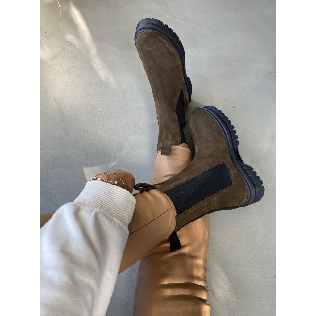 COPENHAGEN SHOES GOING SUEDE 21 Stiefel 099 ARMY w/brown sole