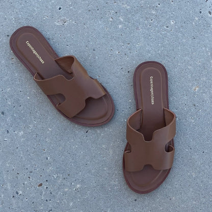COPENHAGEN SHOES IVY - LEATHER Slippers 0241 COGNAC
