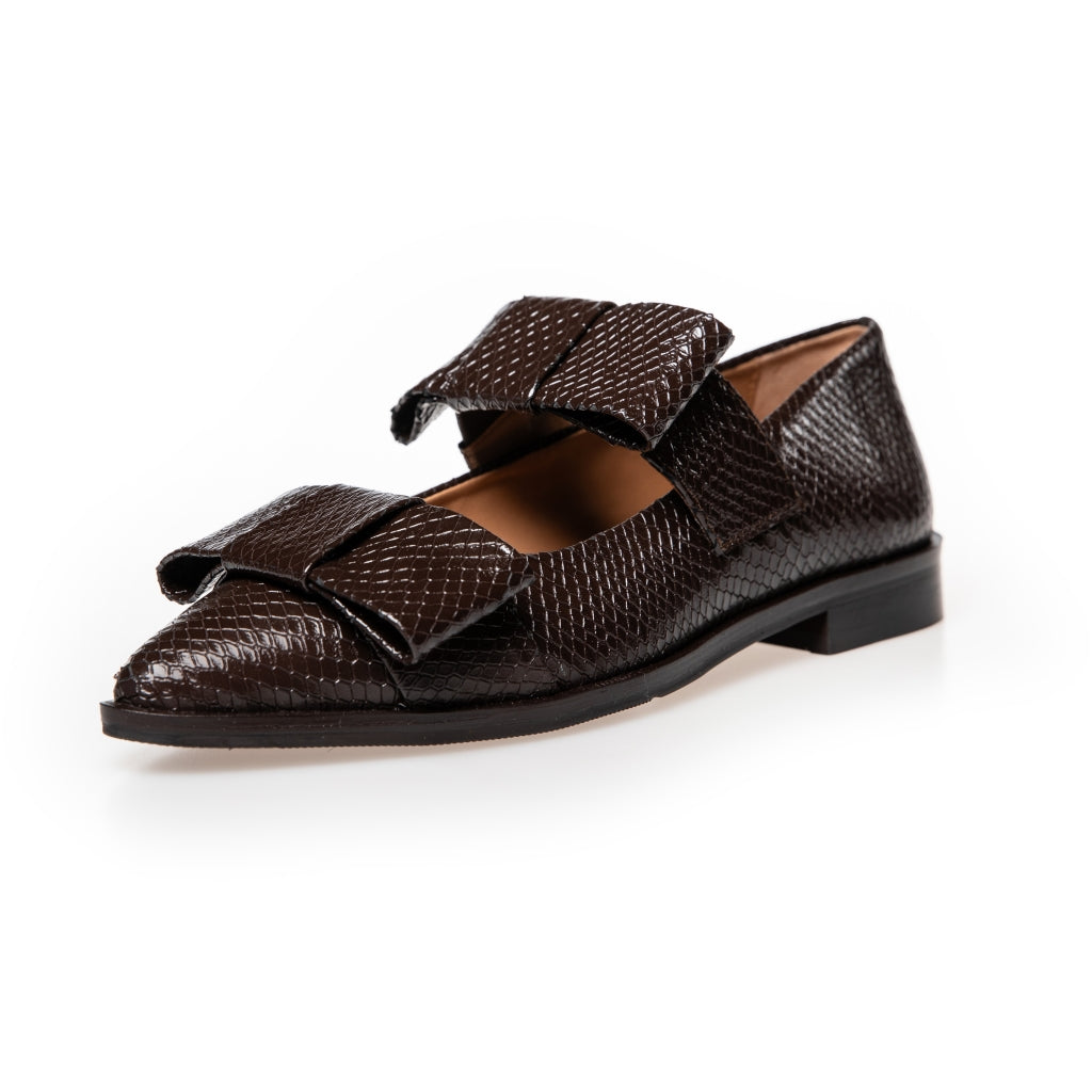 COPENHAGEN SHOES JUST A VIBE - BROWN Ballerinas 004 Dark brown