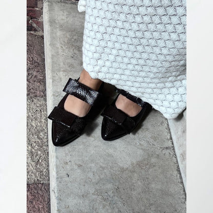 COPENHAGEN SHOES JUST A VIBE - BROWN Ballerinas 004 Dark brown
