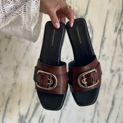 COPENHAGEN SHOES KISS Slippers 0012 BROWN