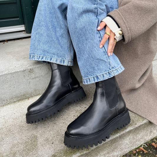 COPENHAGEN SHOES LEMON (PLAIN COLOR) Stiefel 001 Black