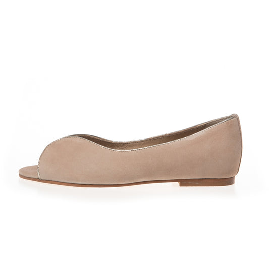 COPENHAGEN SHOES LIKE A MELODY-SUEDE Ballerinas 0004 BEIGE/GOLD