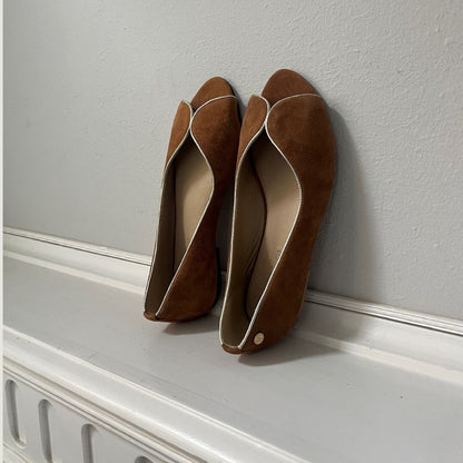 COPENHAGEN SHOES LIKE A MELODY - SUEDE Ballerinas 0241 COGNAC