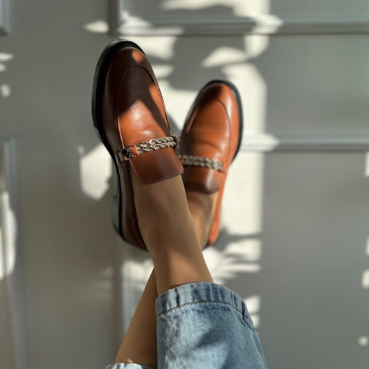 COPENHAGEN SHOES LOVE AND WALK - COGNAC Loafer 0241 COGNAC