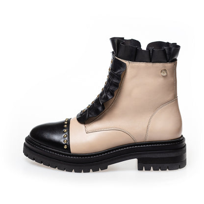 COPENHAGEN SHOES LOVE ME MULTI Stiefel 1206 BEIGE W/BLACK