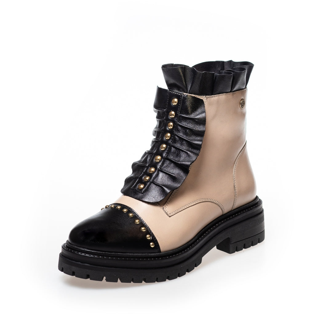 COPENHAGEN SHOES LOVE ME MULTI Stiefel 1206 BEIGE W/BLACK