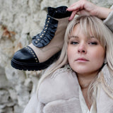 Copenhagen Shoes by Josefine Valentin LOVE ME MULTI Stiefel 1206 BEIGE W/BLACK