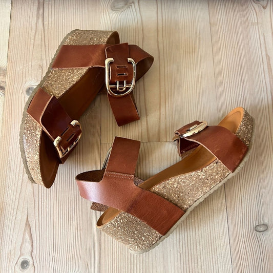 COPENHAGEN SHOES LUCA Keilsandalen 0012 BROWN