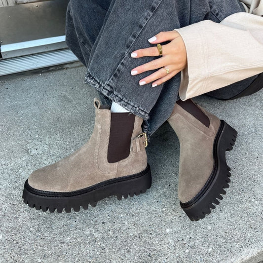 COPENHAGEN SHOES MAGIC MOMENT - SUEDE Stiefel 0024 DARK BEIGE (DODO)