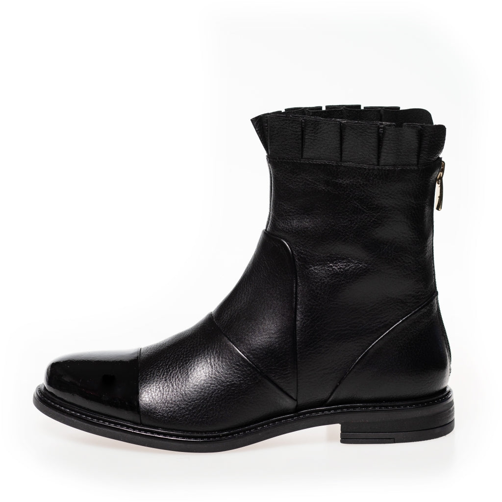 COPENHAGEN SHOES MARGARET Stiefel 00010 BLACK W/PATENT TOE