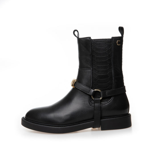 COPENHAGEN SHOES MOMENTS OF LIFE 2 (GOLD TRIM) Stiefel 0001 BLACK