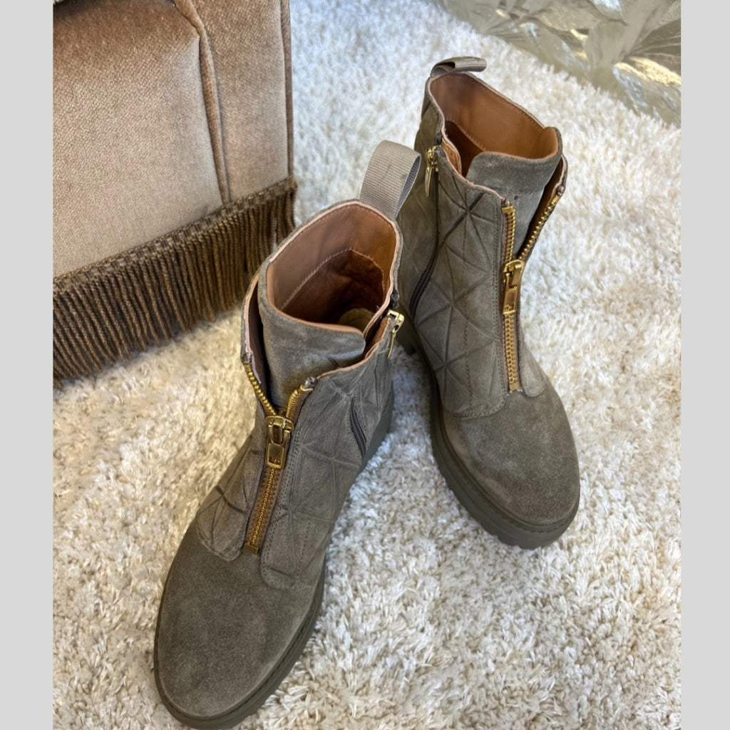 COPENHAGEN SHOES MOONLIGHT SUEDE Stiefel 1203 DK TAUPE (ARMY)