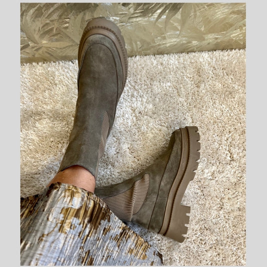 COPENHAGEN SHOES MY GIRL AND ME SUEDE Stiefel 1203 DK TAUPE (ARMY)